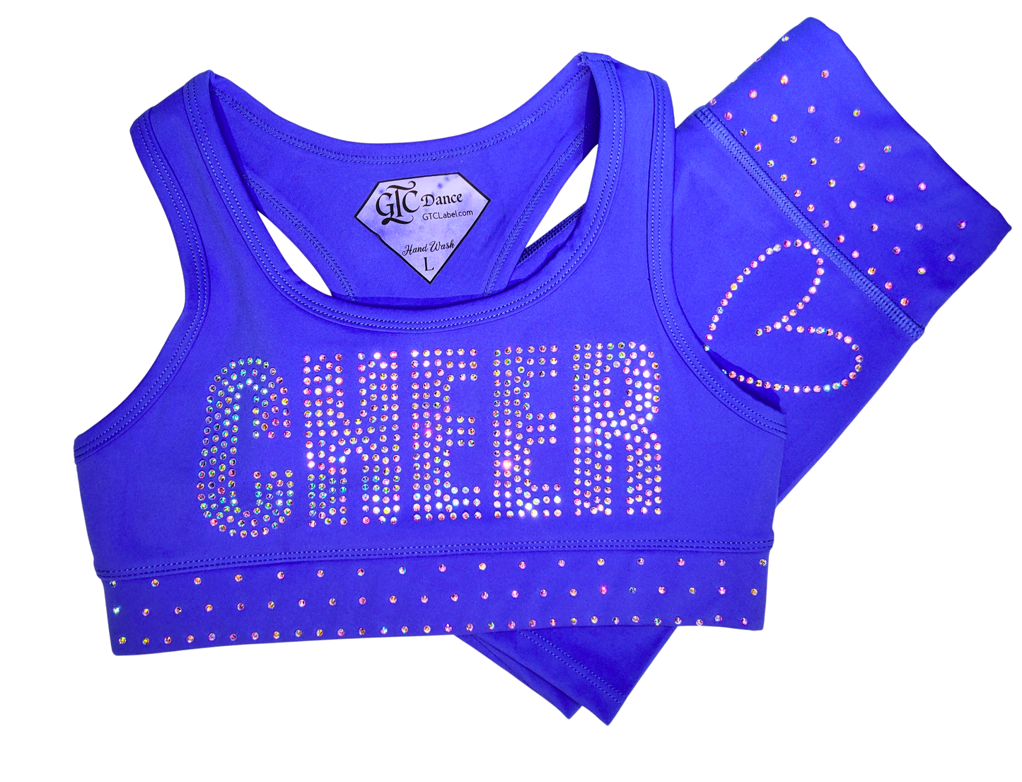 Youth Cheer Sweetheart Bundle – Sports Bra, Shorts & Bow