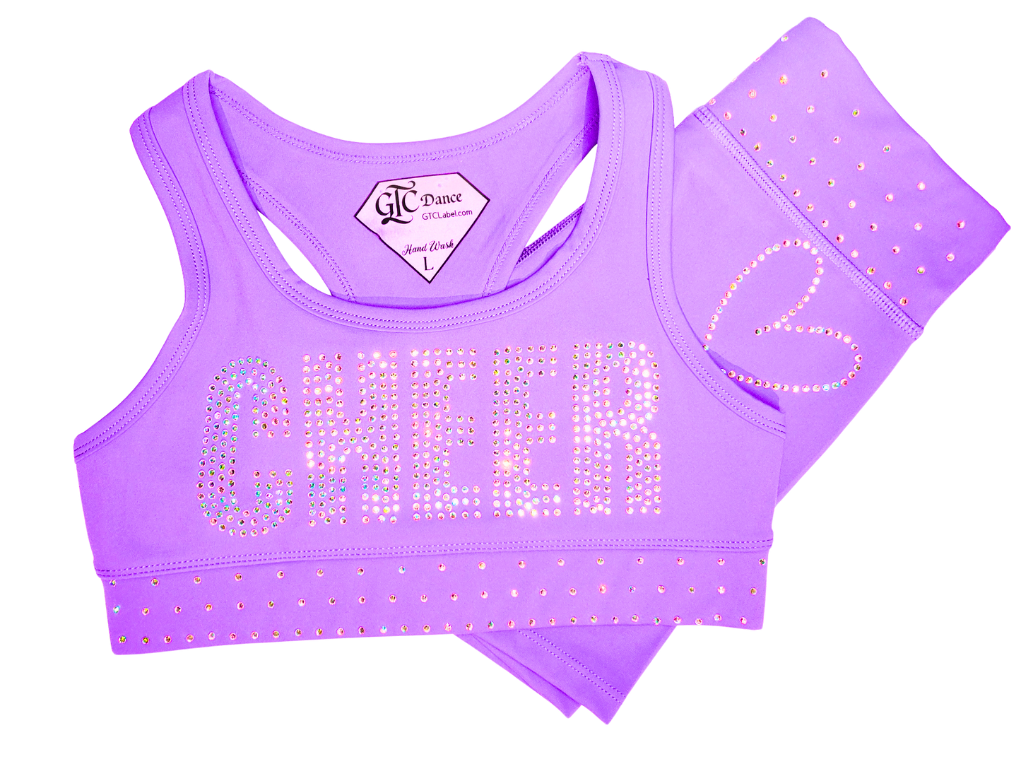 Youth Cheer Sweetheart Bundle – Sports Bra, Shorts & Bow